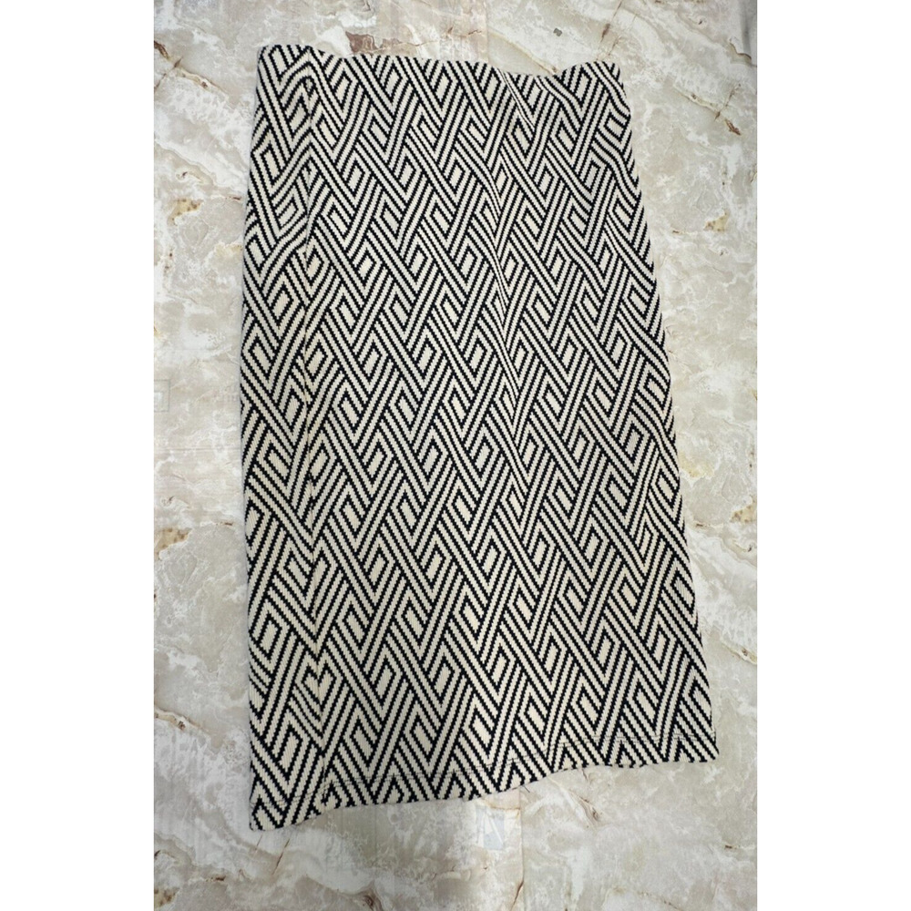 Zara Stretch Modern Geometric‎ Midi Pencil Skirt size M - Picture 2 of 6